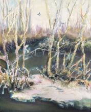 swamp in the winter acrylic on canvas 